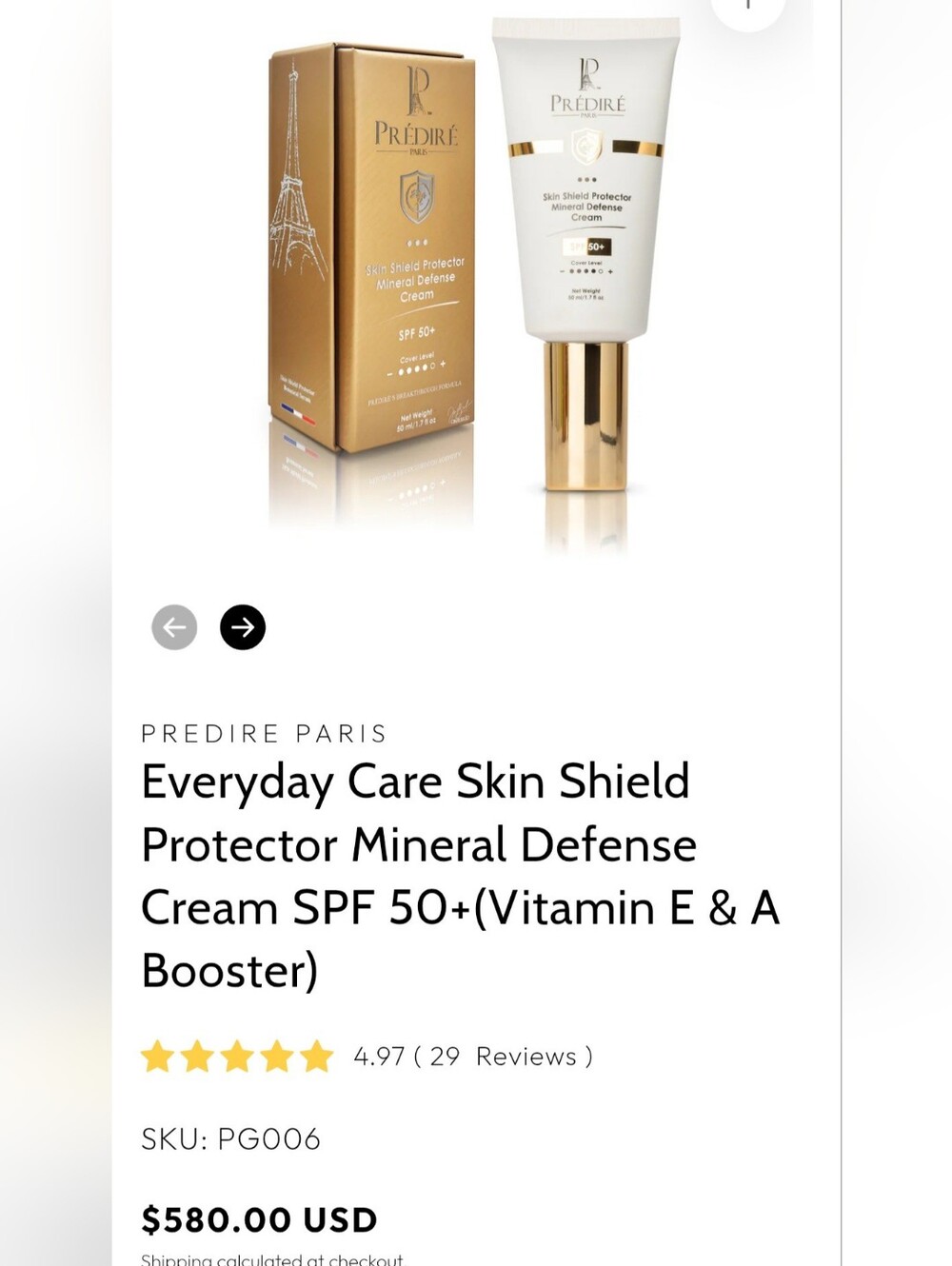 Predire: Everyday CREME W/ SPF 50